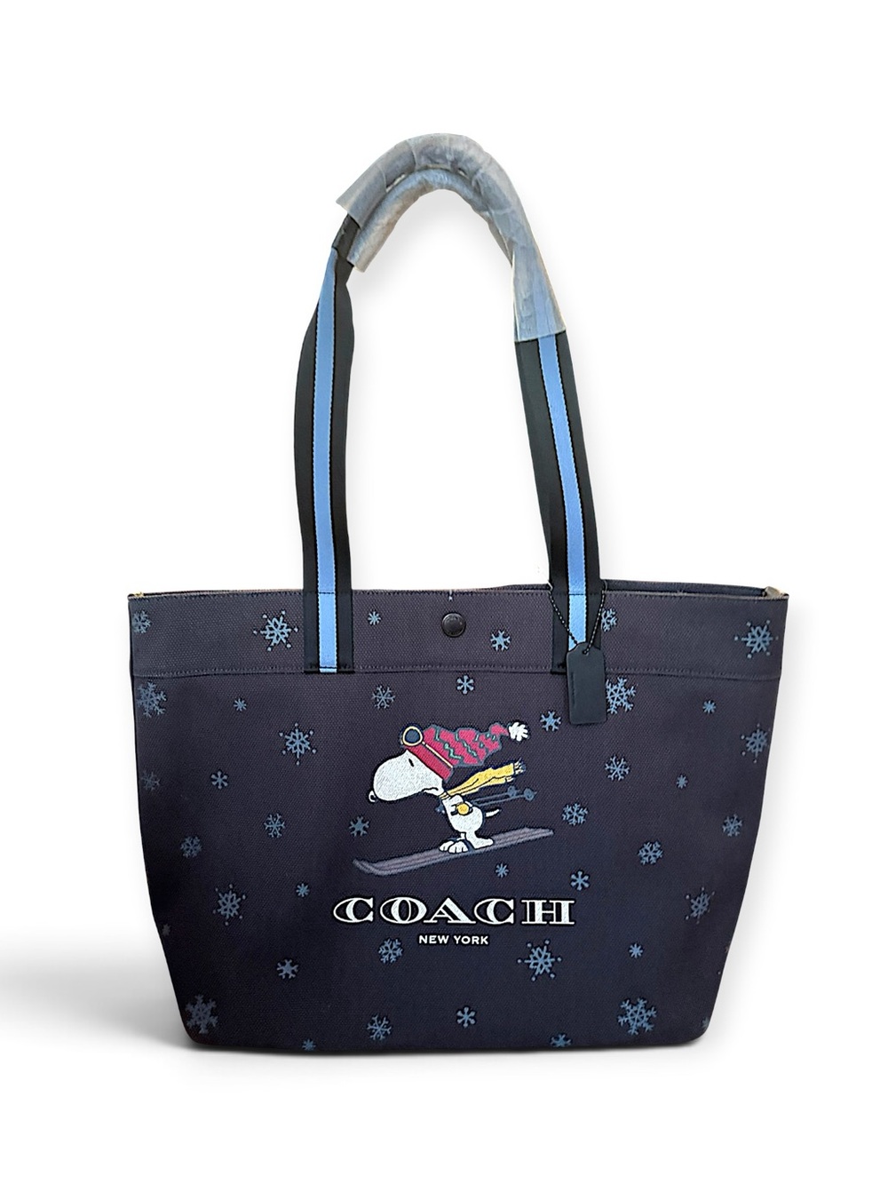 Coach x Peanuts Snoopy Skiing Canvas Tote 38 - Limited Edition - NWT